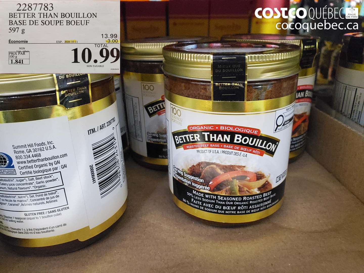 2287783 BETTER THAN BOUILLON BASE DE SOUPE BOEUF ($3.00 INSTANT SAVINGS EXPIRES ON 2026-10-11) $10.99