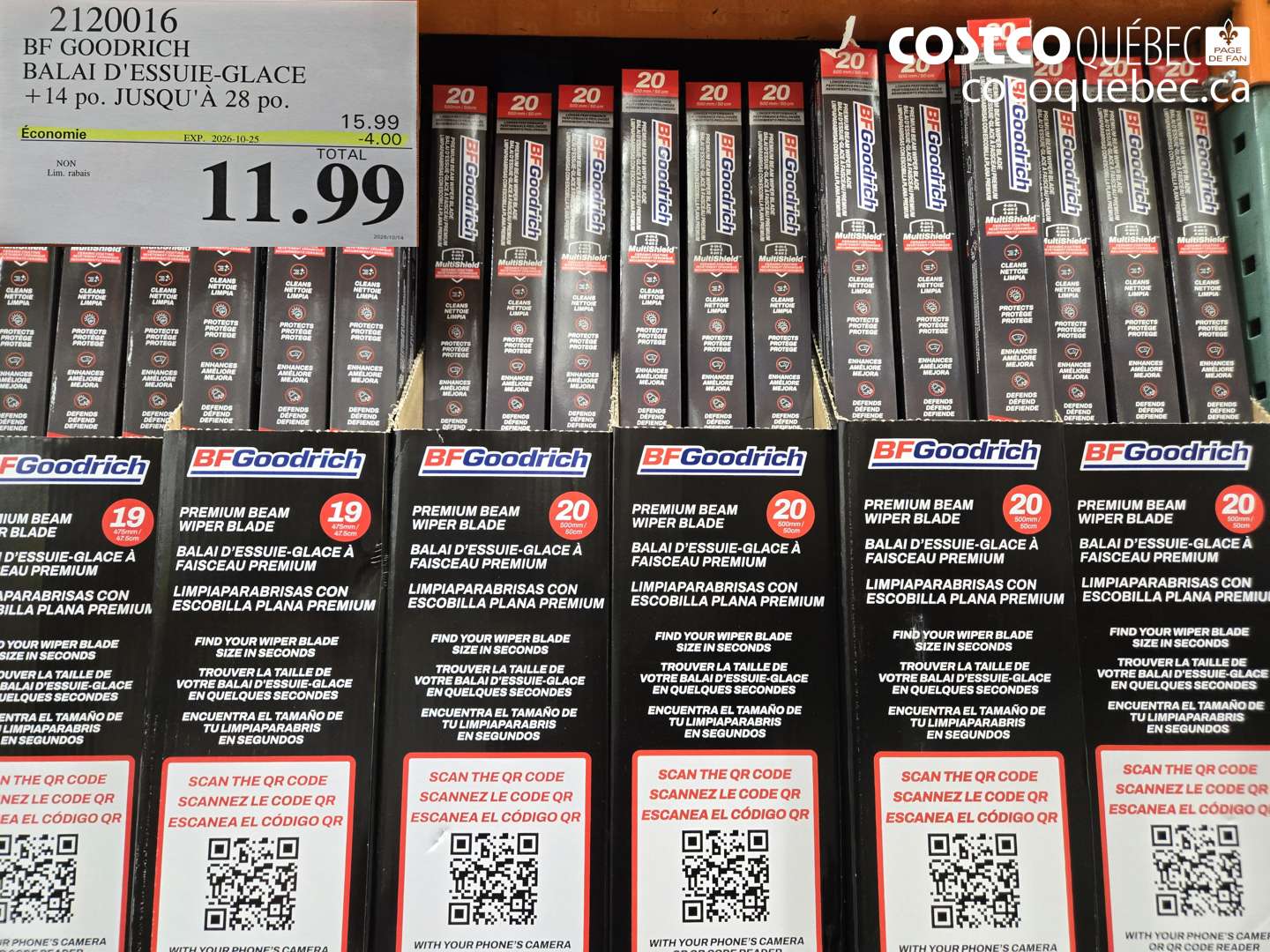 2120016 BF GOODRICH BALAI D'ESSUIE-GLACE +14 PO. JUSQU'À 28 PO. ($4.00 INSTANT SAVINGS EXPIRES ON 2026-10-25) $11.99