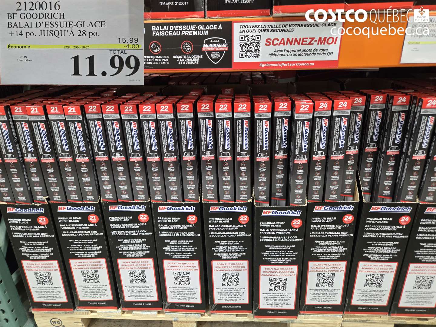 2120016 BF GOODRICH BALAI D'ESSUIE-GLACE +14 PO. JUSQU'À 28 PO. ($4.00 INSTANT SAVINGS EXPIRES ON 2026-10-25) $11.99