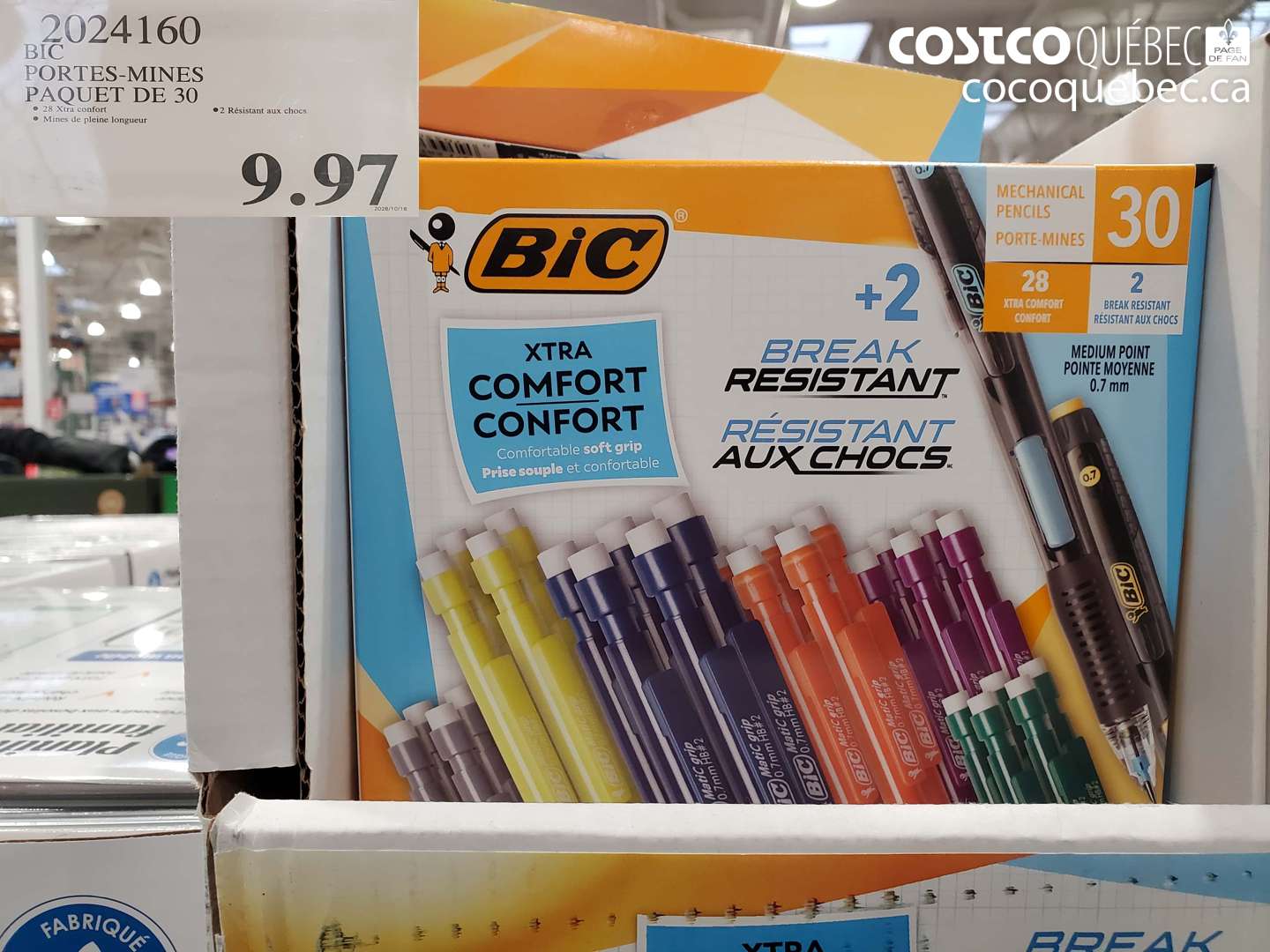 2024160 BIC PORTES-MINES PAQUET DE 30 $9.97