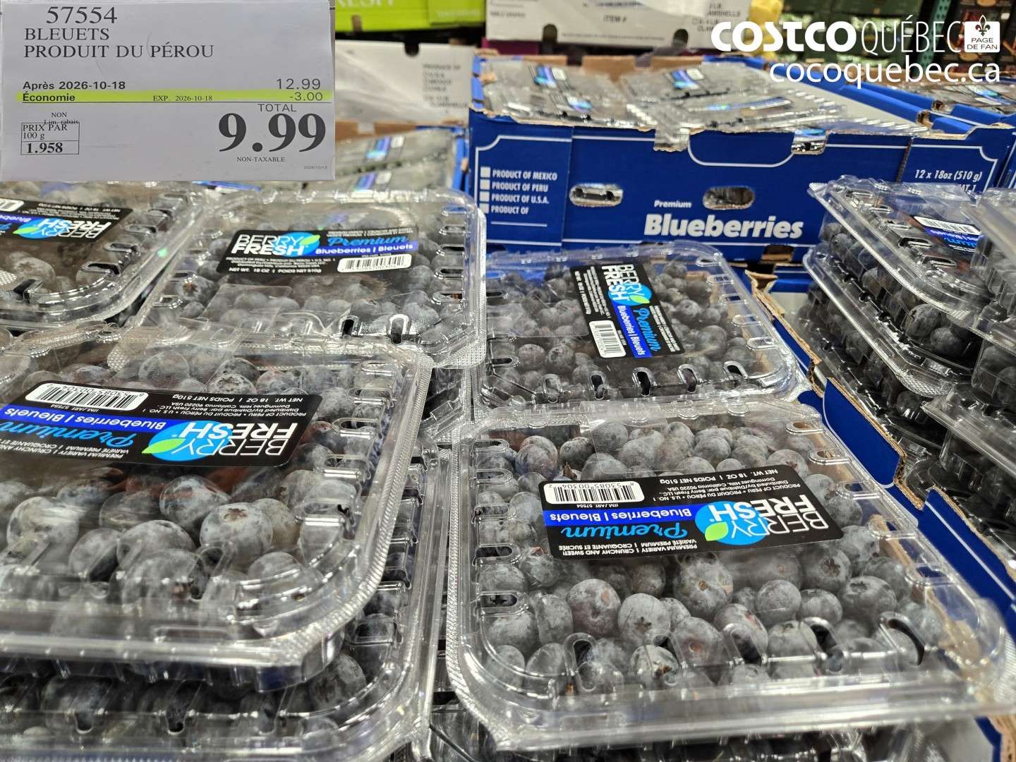 57554 BLEUETS PRODUIT DU PÉROU ($3.00 INSTANT SAVINGS EXPIRES ON 2026-10-18) $9.99