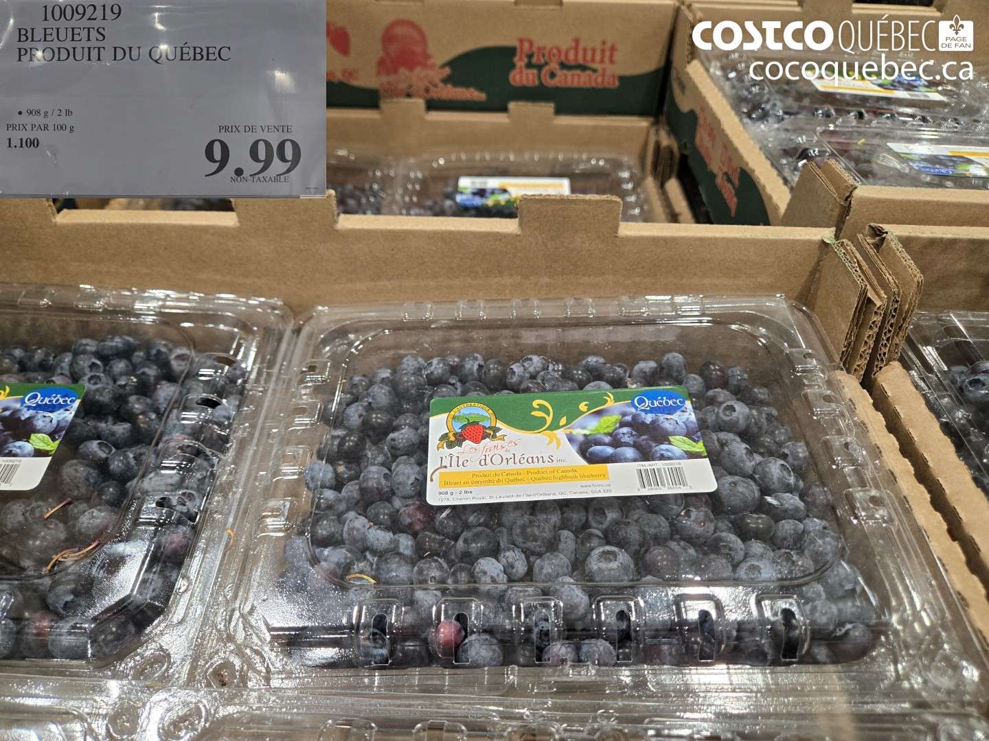 1009219 BLEUETS PRODUIT DU QUÉBEC $9.99