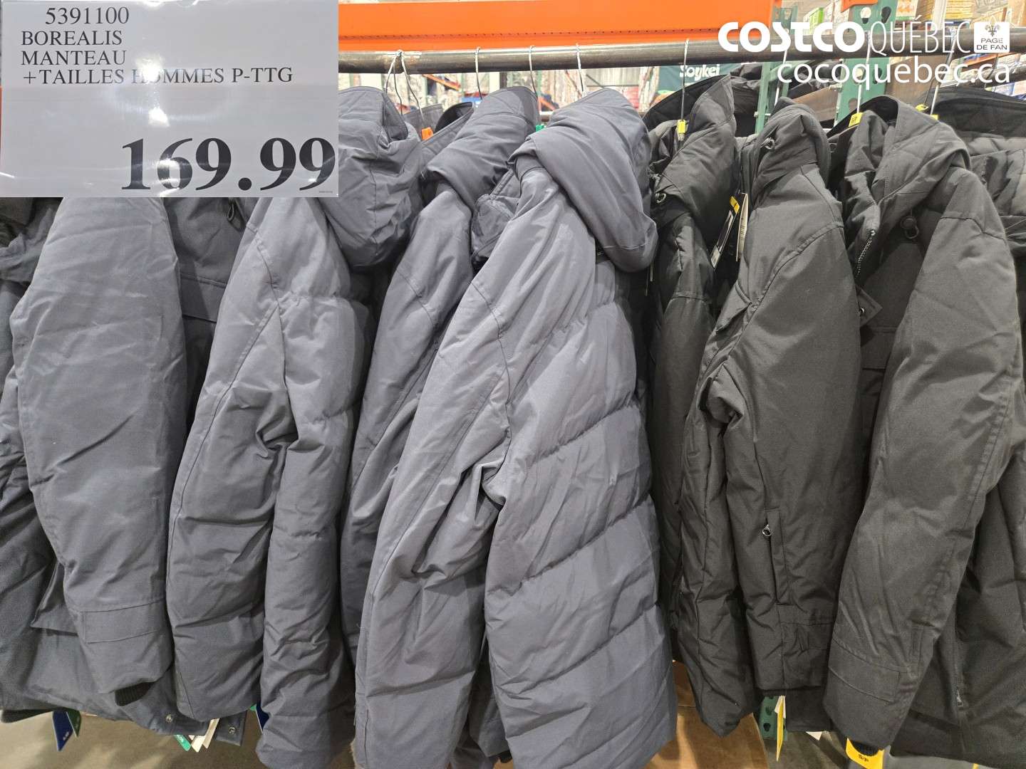 5391100 BOREALIS MANTEAU + TAILLES HOMMES P-TTG $169.99