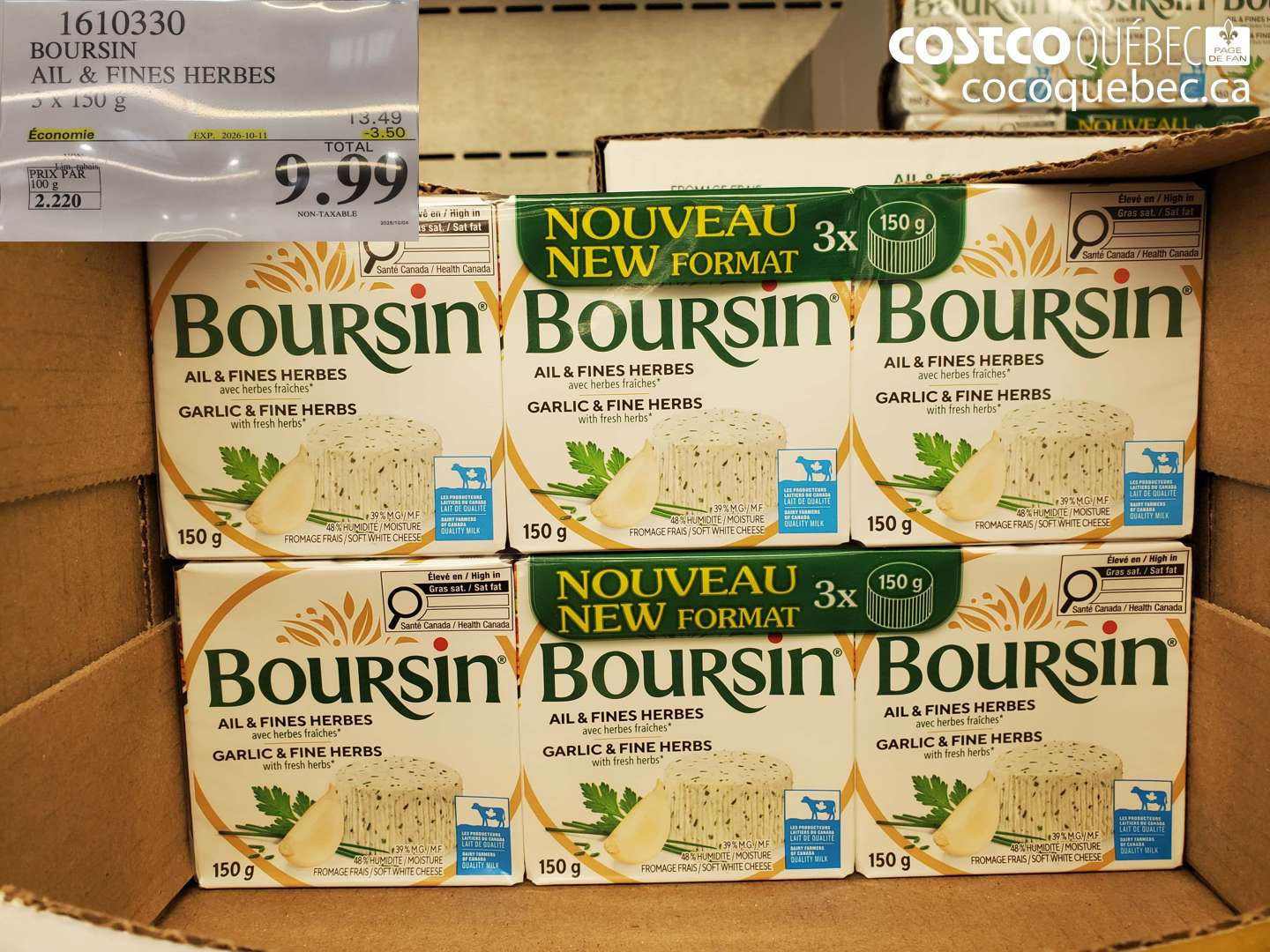1610330 BOURSIN AIL & FINES HERBES ($3.50 INSTANT SAVINGS EXPIRES ON 2026-10-11) $9.99
