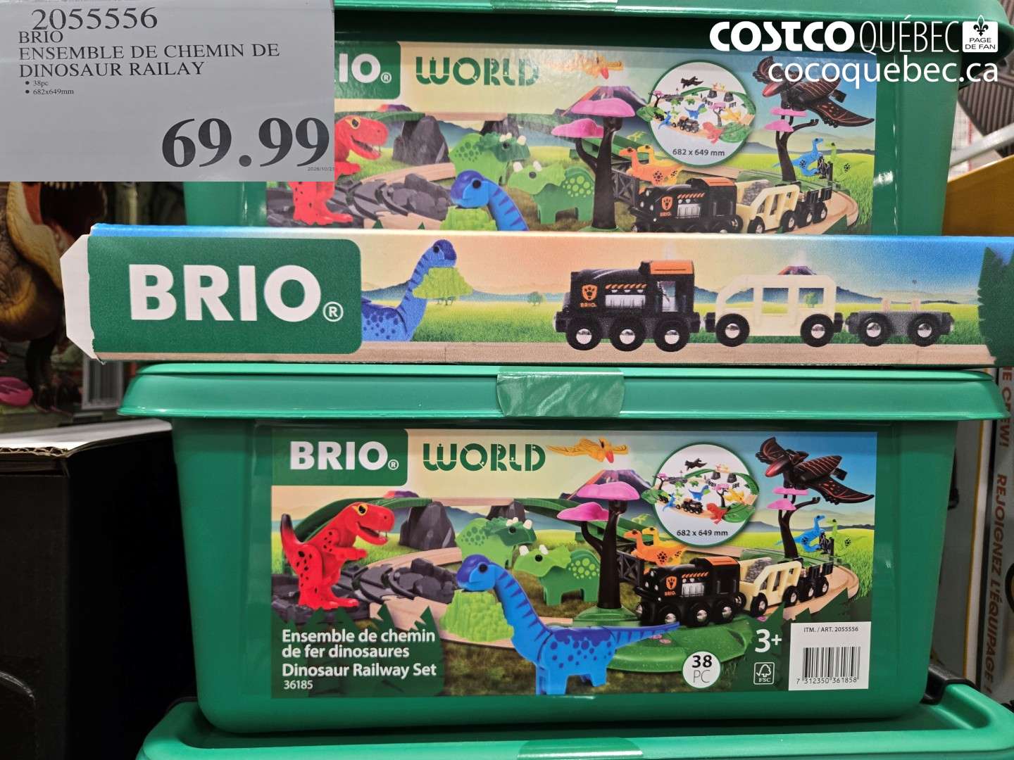 2055556 BRIO ENSEMBLE DE CHEMIN DE DINOSAUR RAILAY $69.99