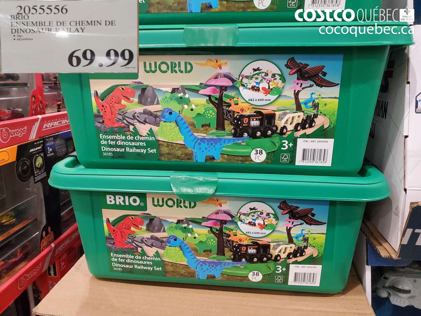 2055556 BRIO ENSEMBLE DE CHEMIN DE DINOSAUR RAILAY $69.99