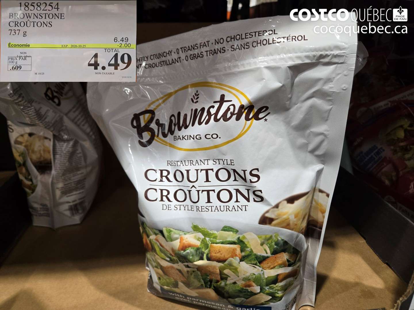 1858254 BROWNSTONE CROÛTONS ($2.00 INSTANT SAVINGS EXPIRES ON 2026-10-25) $4.49