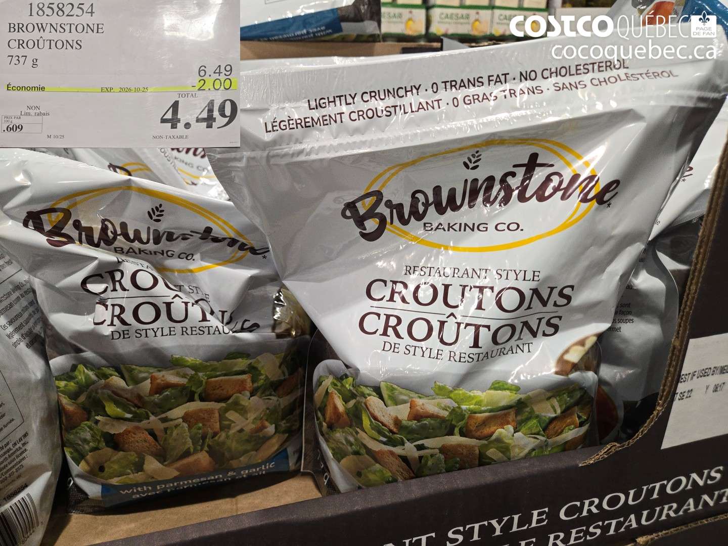 1858254 BROWNSTONE CROÛTONS ($2.00 INSTANT SAVINGS EXPIRES ON 2026-10-25) $4.49
