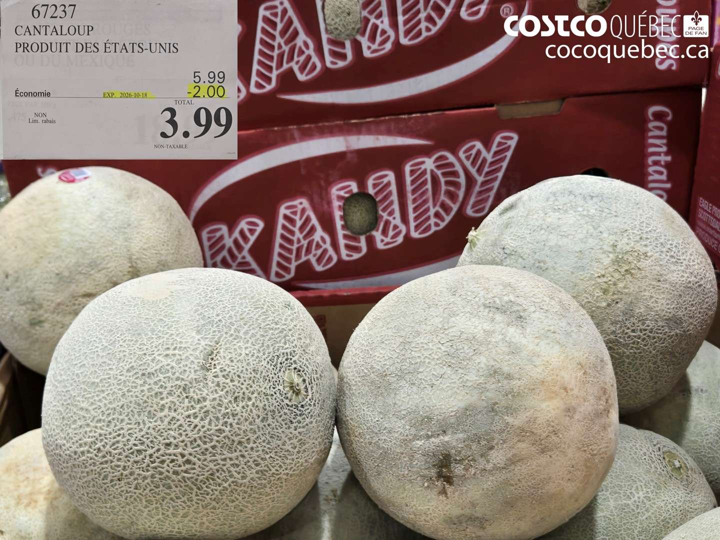 67237 CANTALOUP ($2.00 INSTANT SAVINGS EXPIRES ON 2026-10-18) $3.99