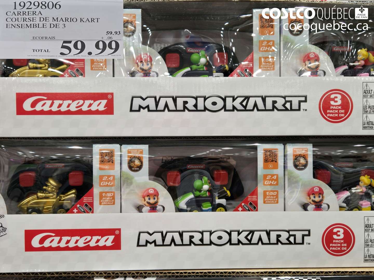 1929806 CARRERA COURSE DE MARIO KART ENSEMBLE DE 3 $59.99