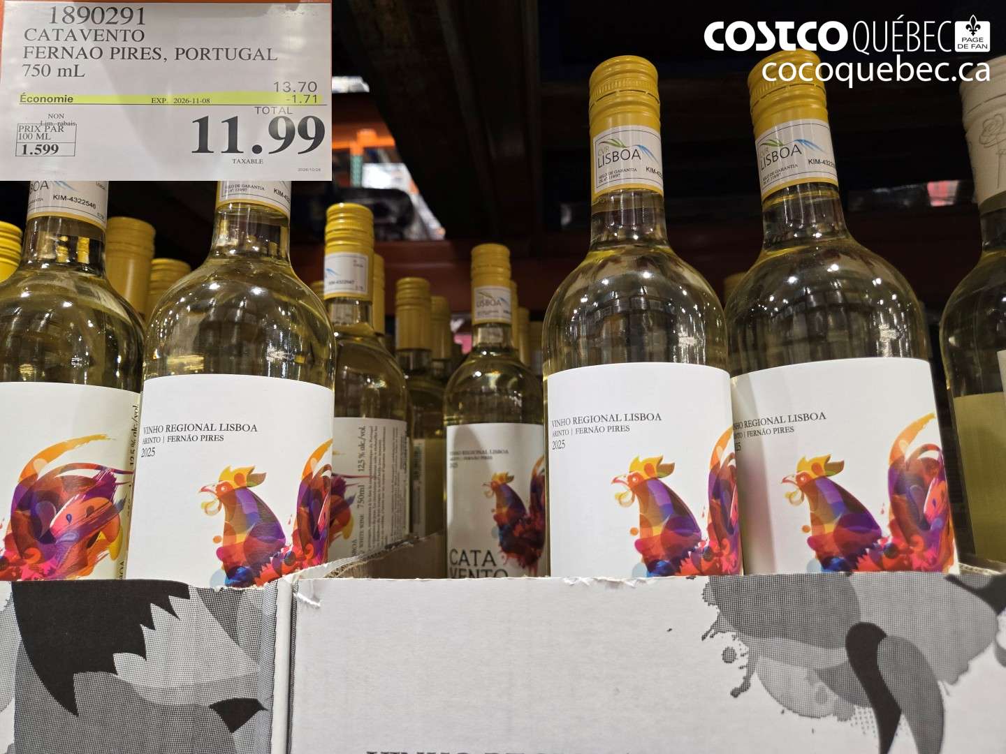 1890291 CATAVENTO FERNAO PIRES, PORTUGAL 750 ML ($1.71 INSTANT SAVINGS EXPIRES ON 2026-11-08) $11.99