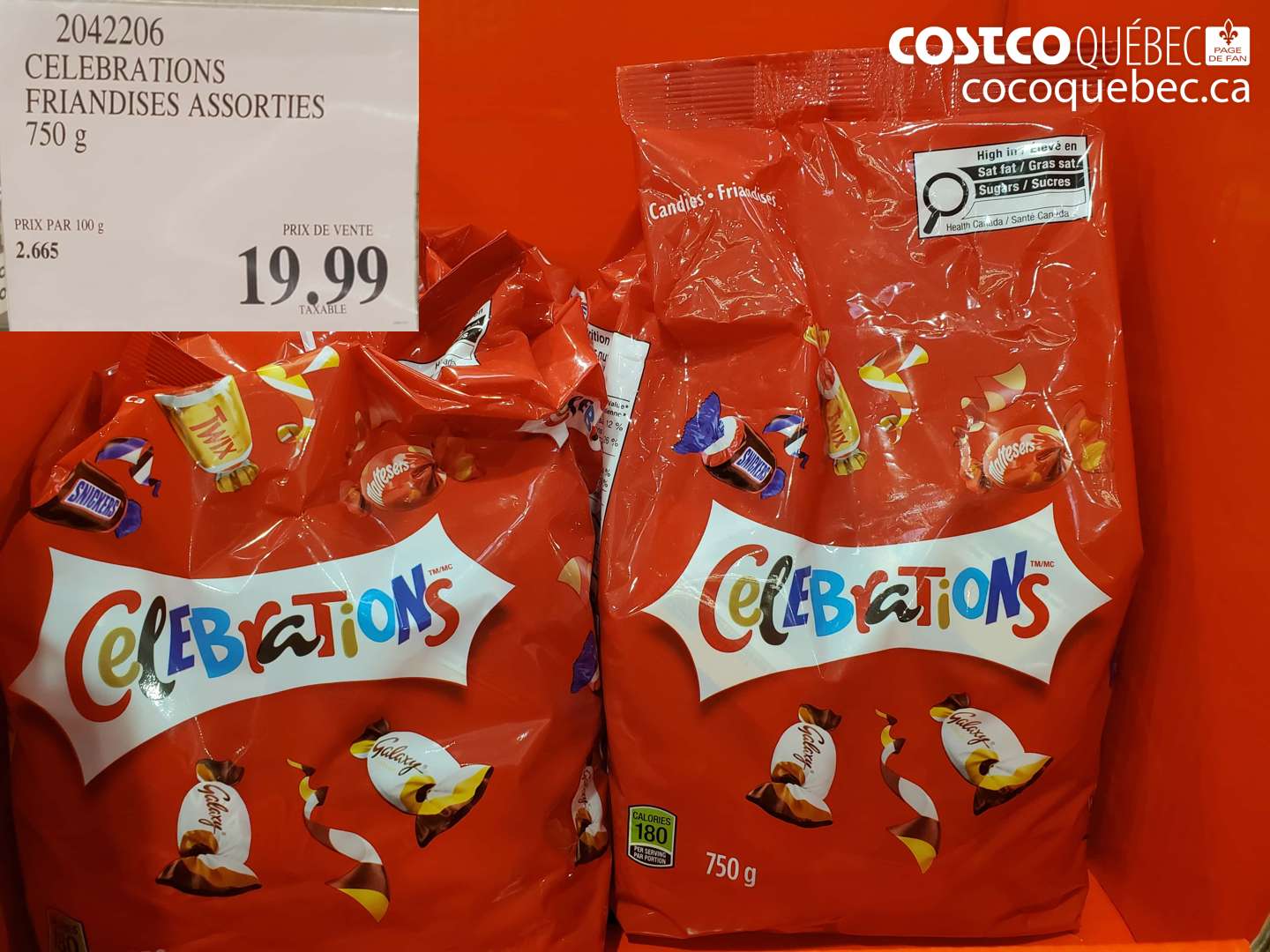 2042206 CELEBRATIONS FRIANDISES ASSORTIES $19.99