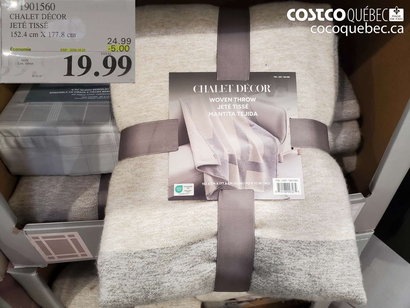 1901560 CHALET DÉCOR JETÉ TISSÉ ($5.00 INSTANT SAVINGS EXPIRES ON 2026-10-25) $19.99