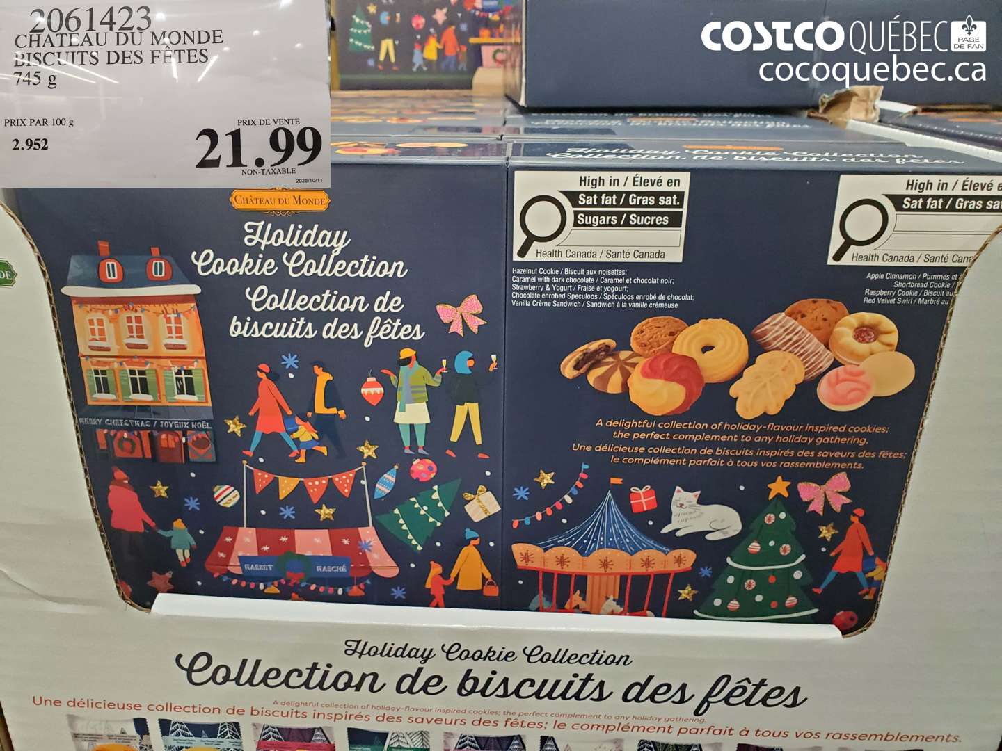 2061423 CHATEAU DU MONDE BISCUITS DES FÊTES $21.99
