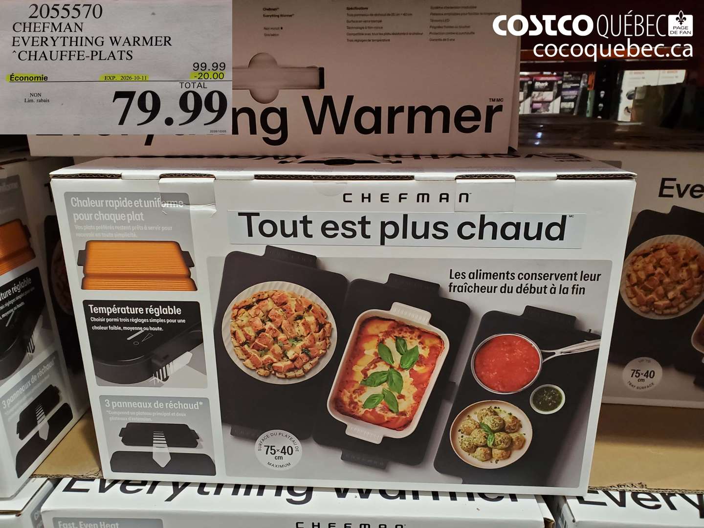 2055570 CHEFMAN EVERYTHING WARMER ($20.00 INSTANT SAVINGS EXPIRES ON 2026-10-11) $79.99