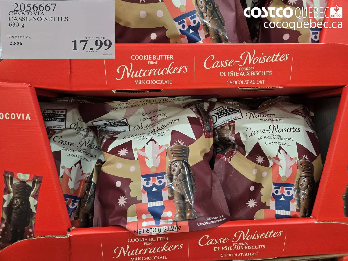 2056667 CHOCOVIA CASSE-NOISETTES 630 G $17.99