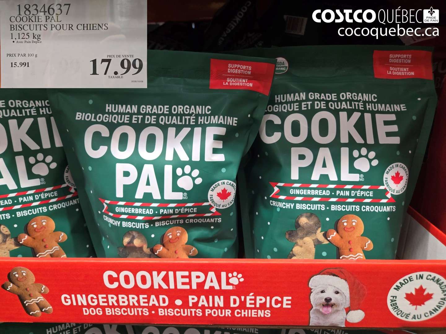 1834637 COOKIE PAL BISCUITS POUR CHIENS $17.99