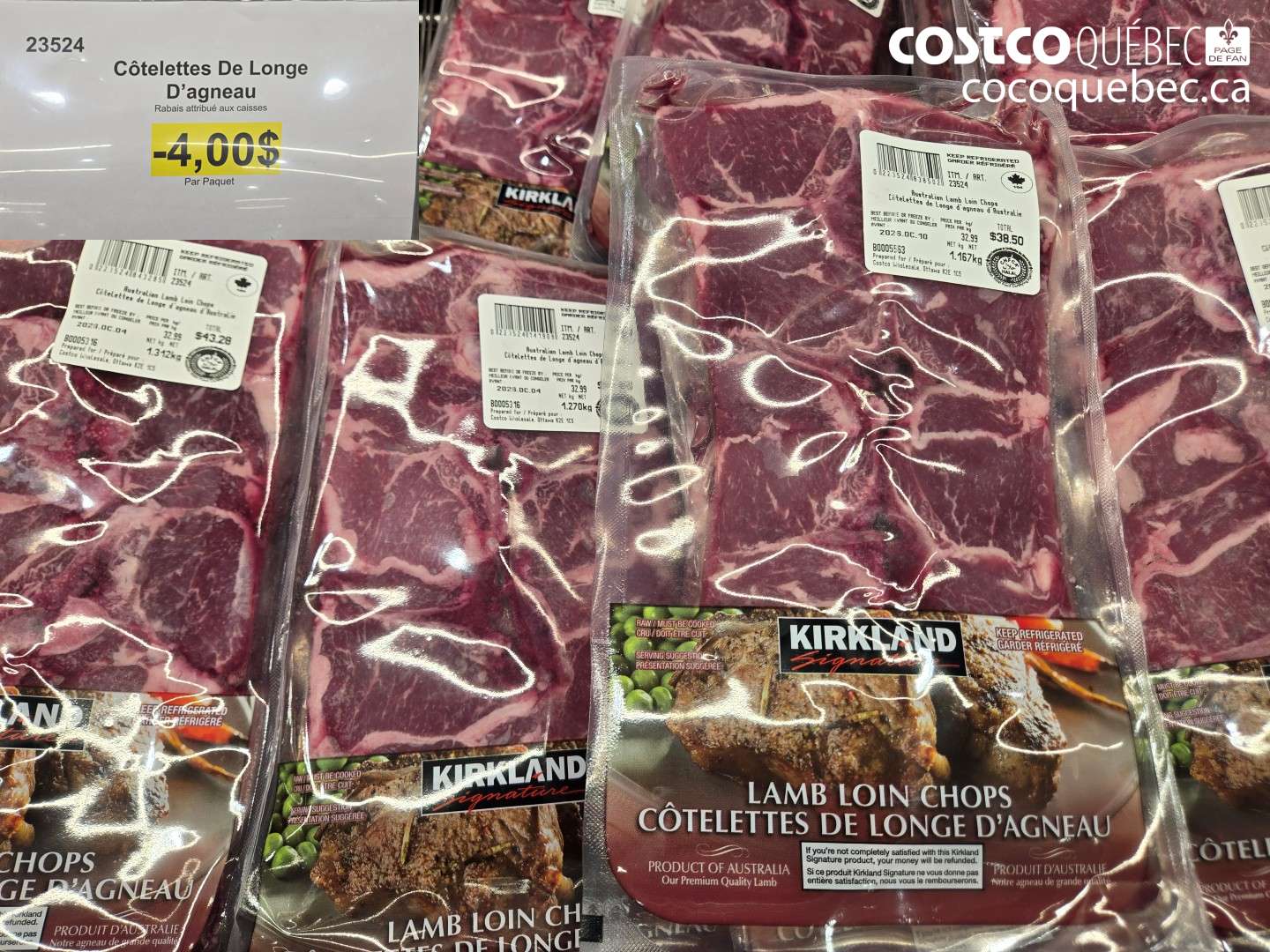 23524 CÔTELETTES DE LONGE D’AGNEAU ($4.00 INSTANT SAVINGS)