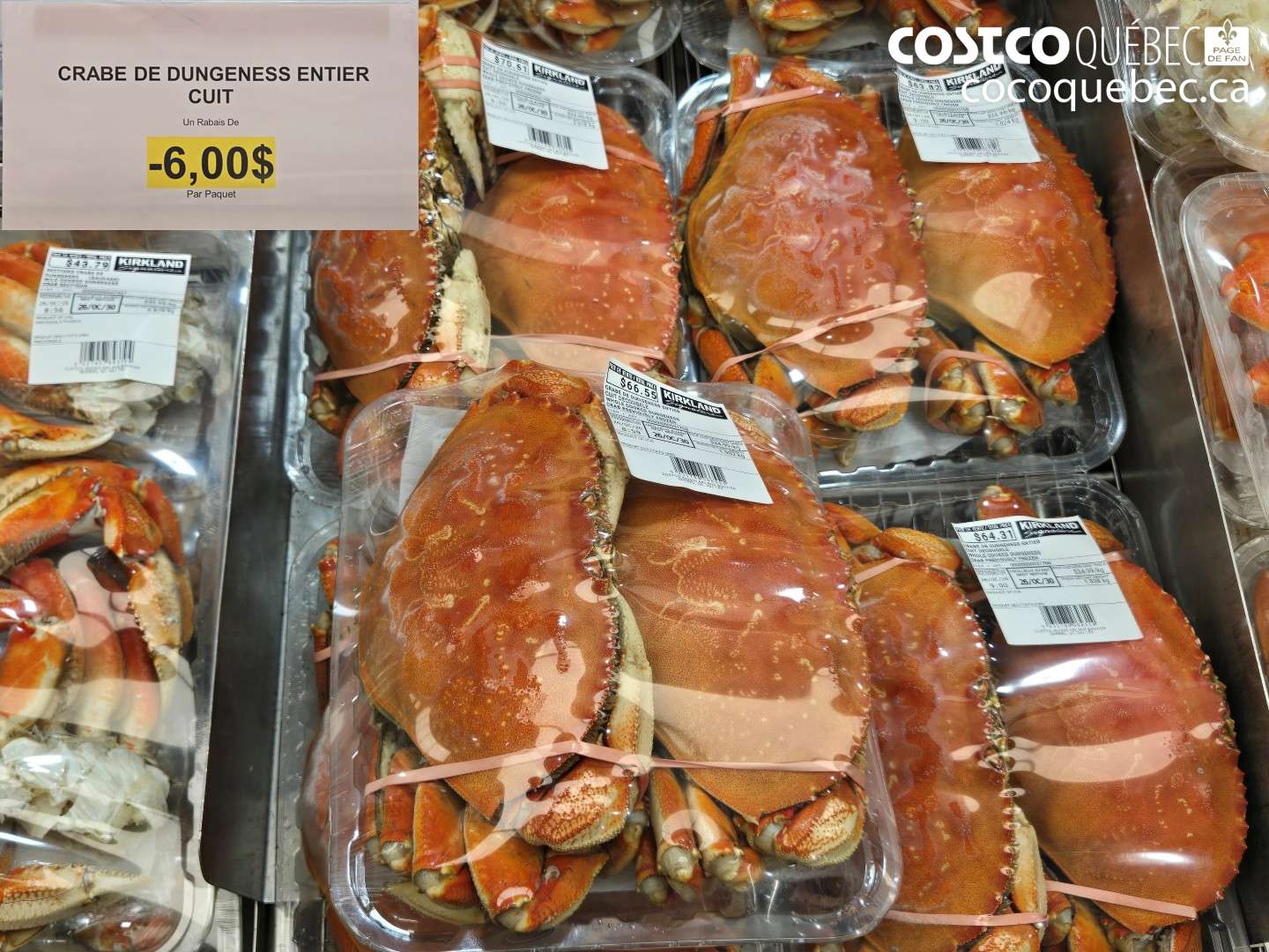 27457 CRABE DE DUNGENESS ENTIER CUIT ($6.00 INSTANT SAVINGS)