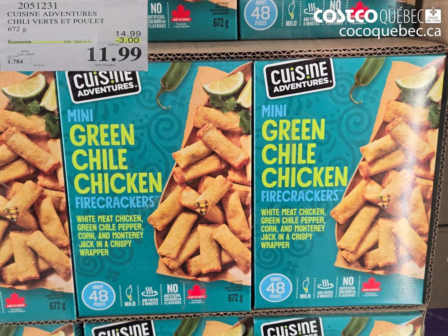 2051231 CUISINE ADVENTURES CHILI VERTS ET POULET ($3.00 INSTANT SAVINGS EXPIRES ON 2026-10-25) $11.99
