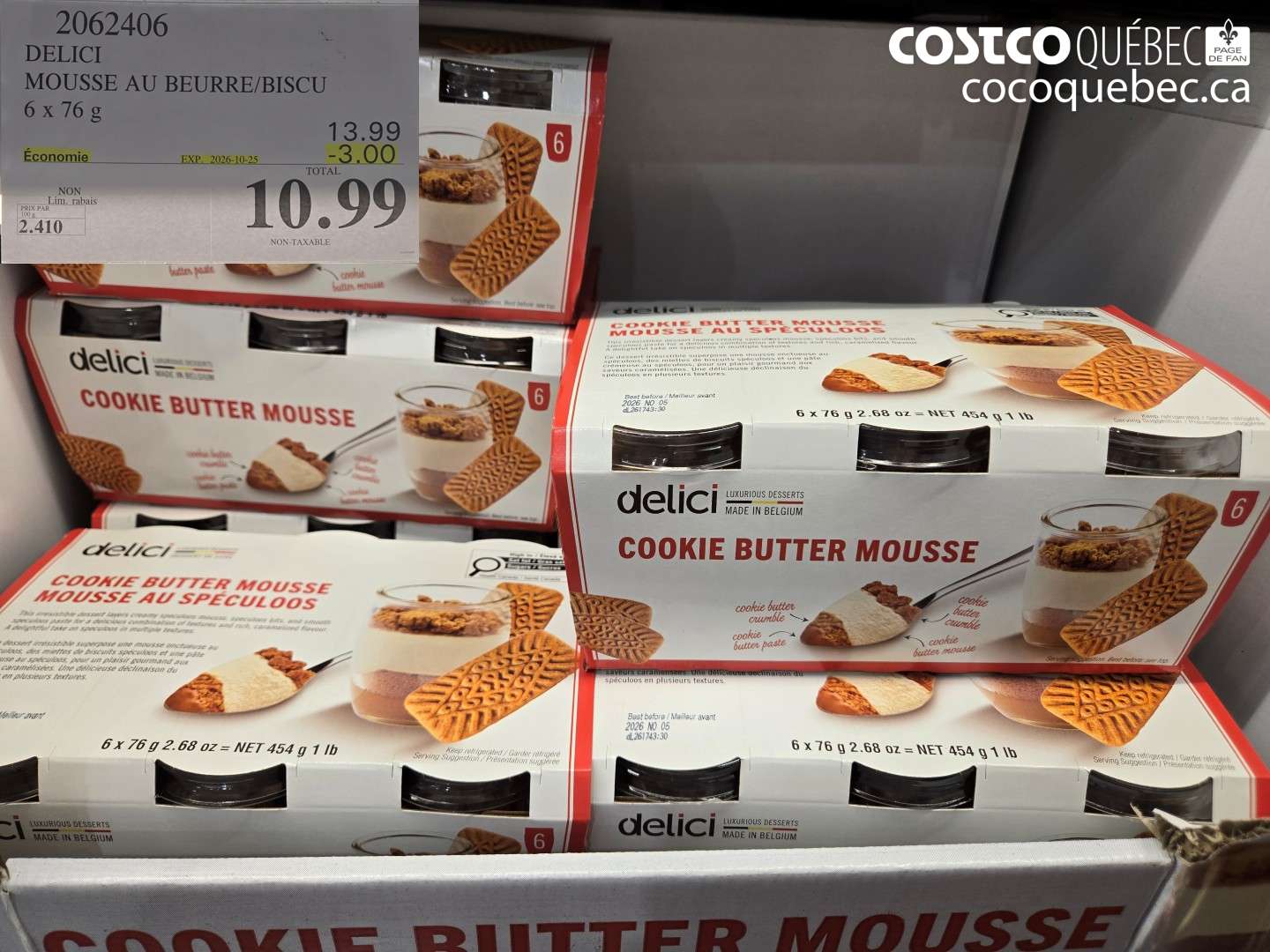 2062406 DELICI MOUSSE AU BEURRE/BISCU ($3.00 INSTANT SAVINGS EXPIRES ON 2026-10-25) $10.99