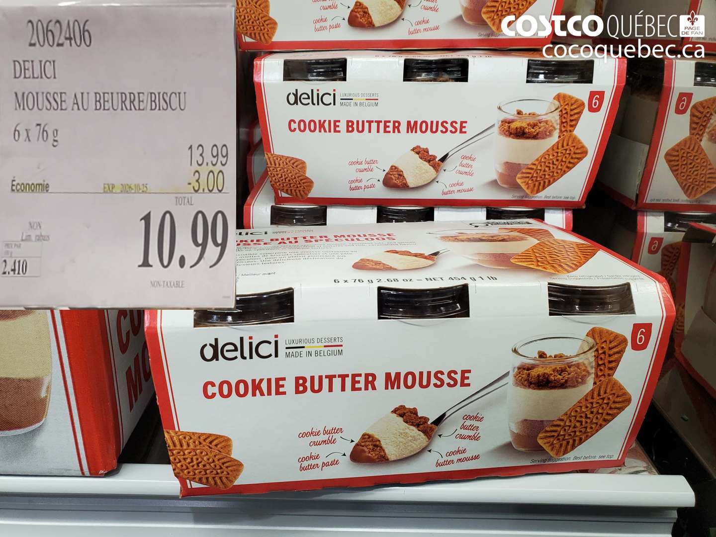 2062406 DELICI MOUSSE AU BEURRE/BISCU ($3.00 INSTANT SAVINGS EXPIRES ON 2025-10-25) $10.99