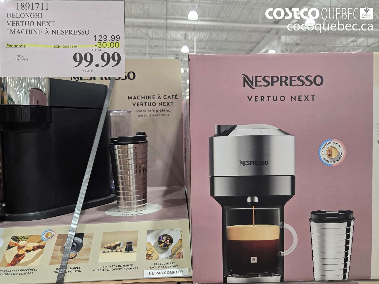 1891711 DELONGHI VERTUO NEXT ($30.00 INSTANT SAVINGS EXPIRES ON 2026-11-08) $99.99