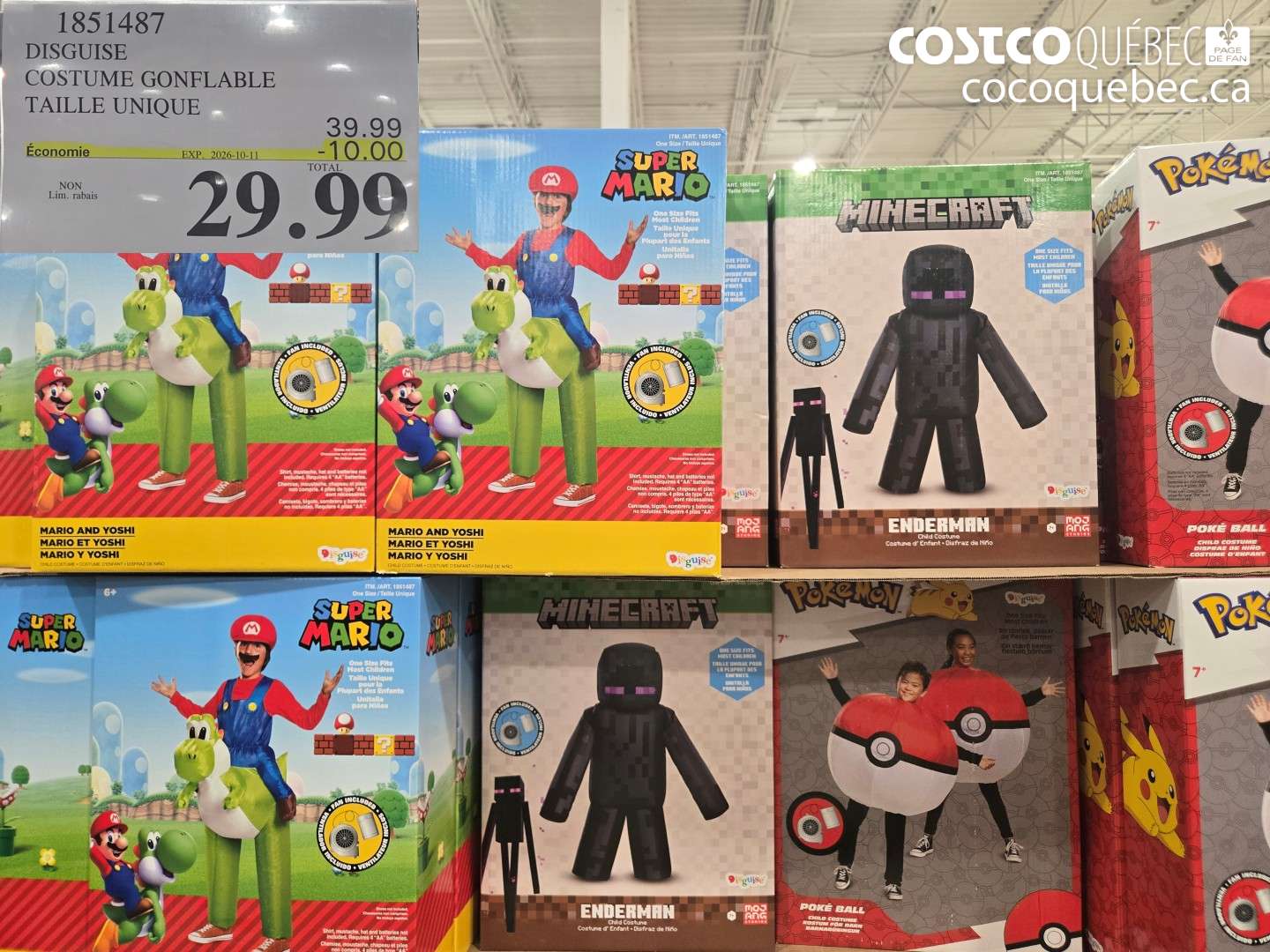 1851487 DISGUISE COSTUME GONFLABLE TAILLE UNIQUE ($10.00 INSTANT SAVINGS EXPIRES ON 2026-10-11) $29.99