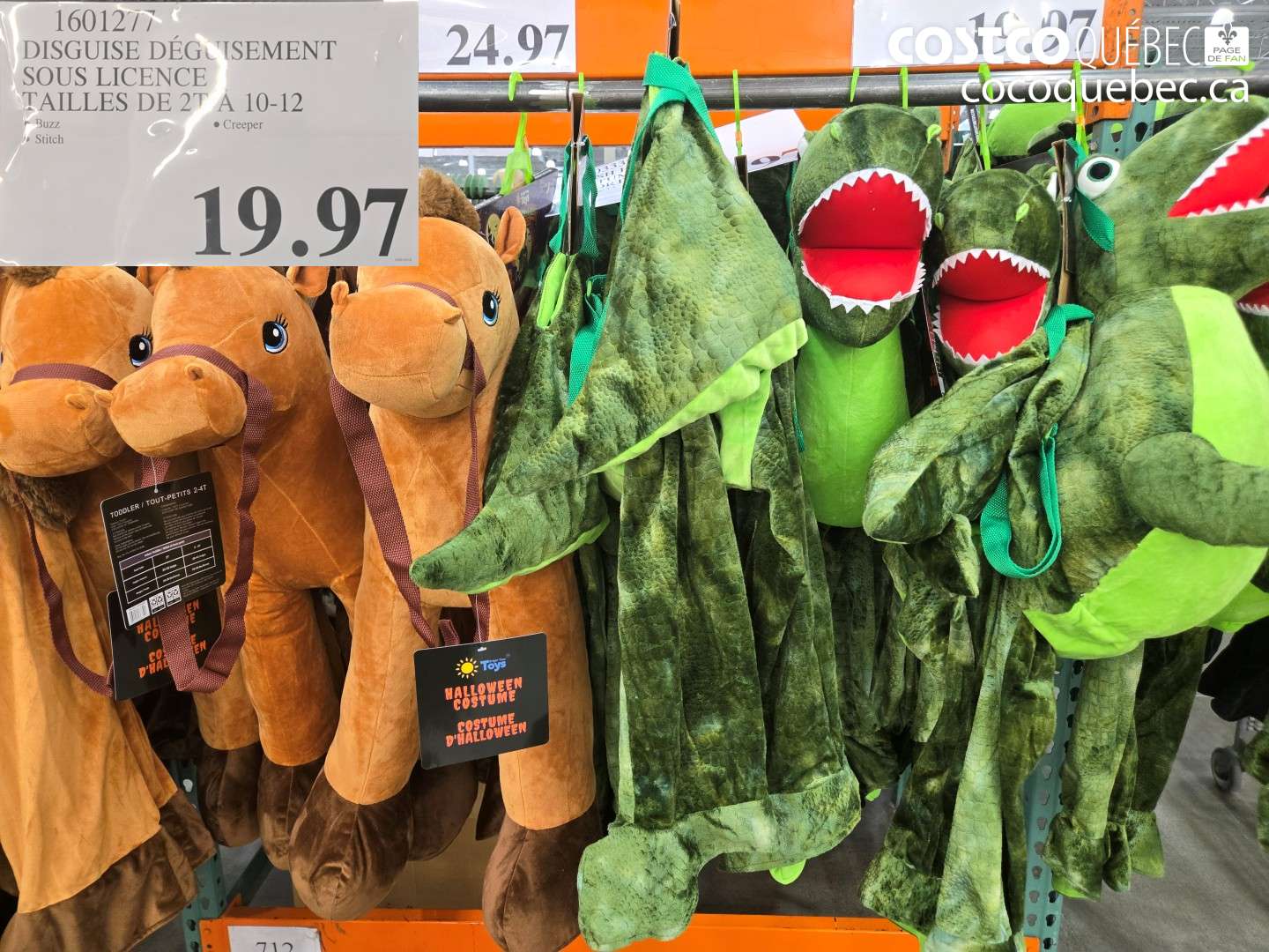 1601277 DISGUISE DÉGUISEMENT SOUS LICENCE TAILLES DE 2T À 10-12 $19.97