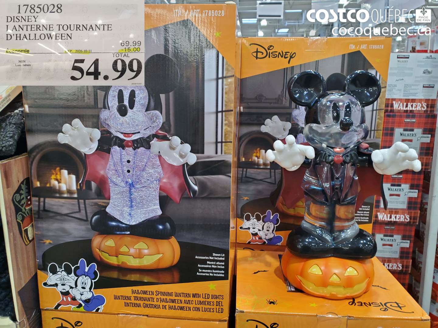 1785028 DISNEY LANTERNE TOURNANTE D'HALLOWEEN ($15.00 INSTANT SAVINGS EXPIRES ON 2026-10-11) $54.99