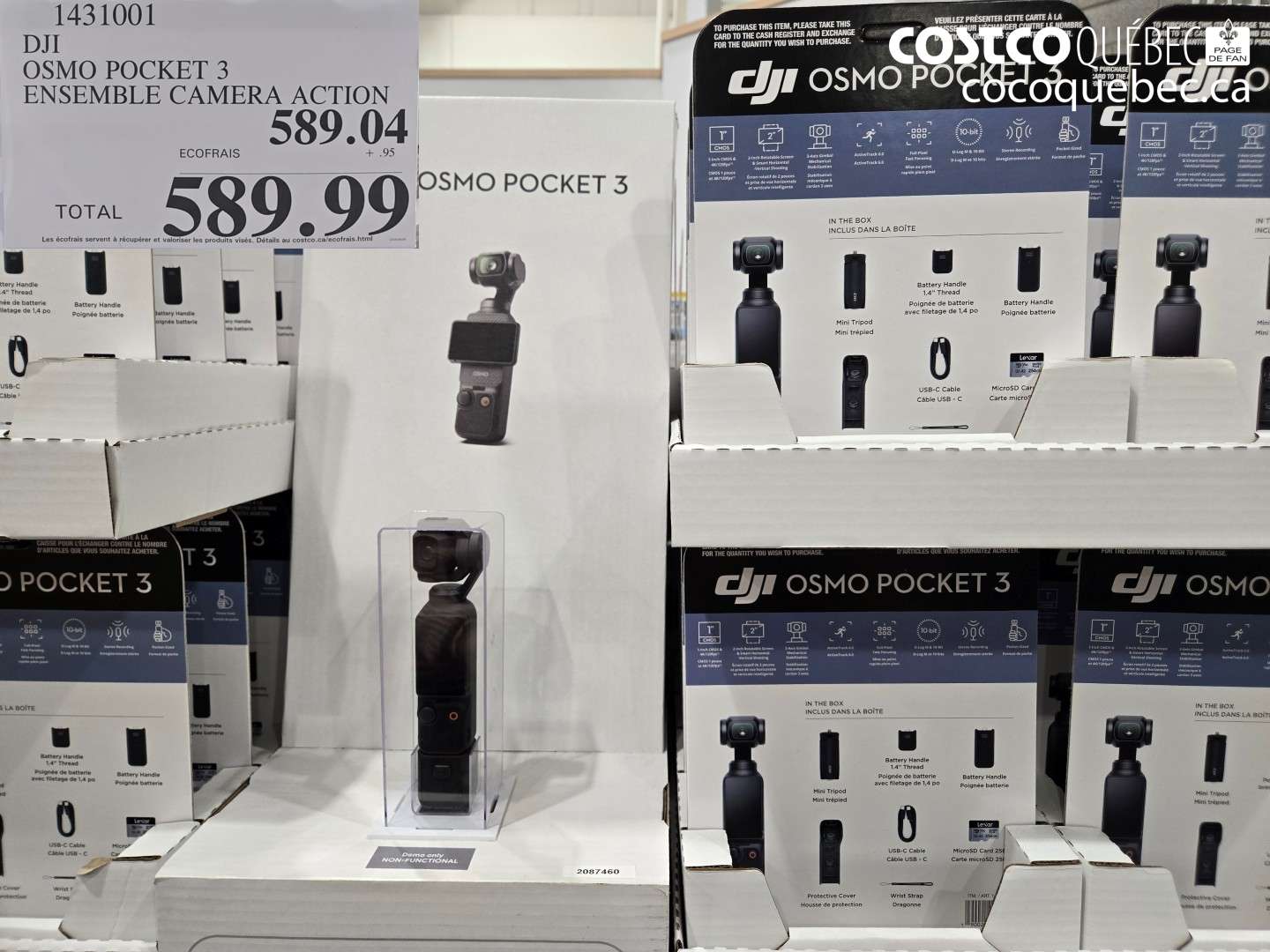 1431001 DJI OSMO POCKET 3 ENSEMBLE CAMERA ACTION $589.99