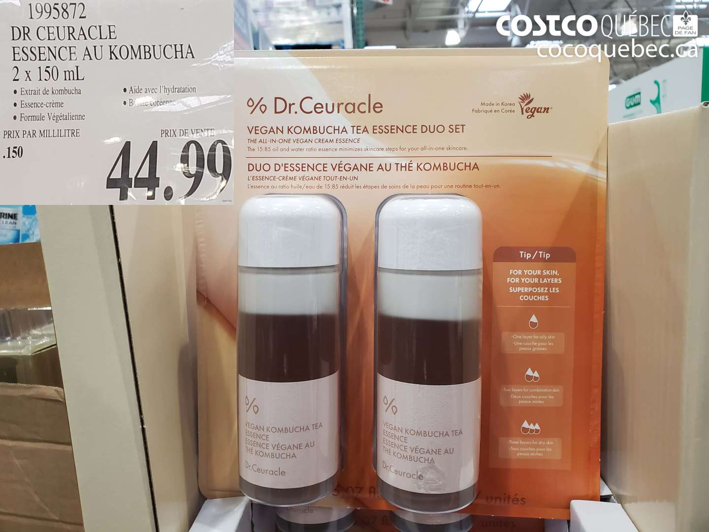 1995872 DR CEURACLE ESSENCE AU KOMBUCHA 2 X 150 ML $44.99