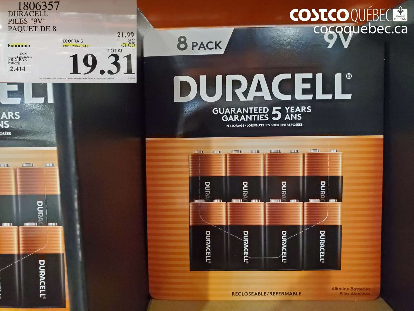 1806357 DURACELL PILES 
