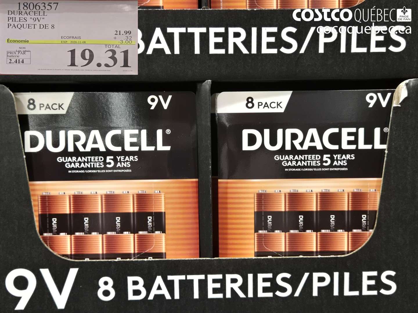 1806357 DURACELL PILES 