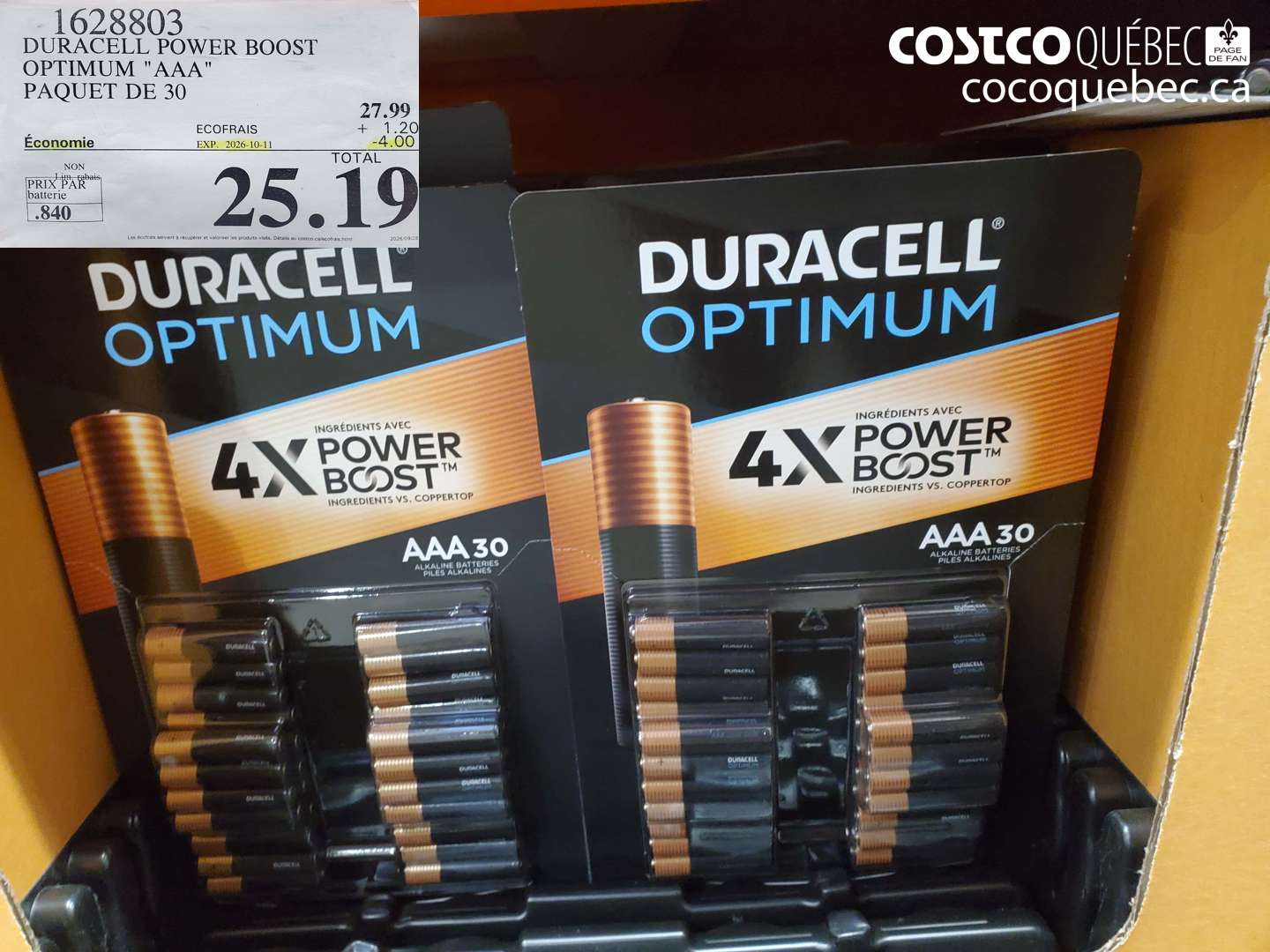 1628803 DURACELL POWER BOOST OPTIMUM 