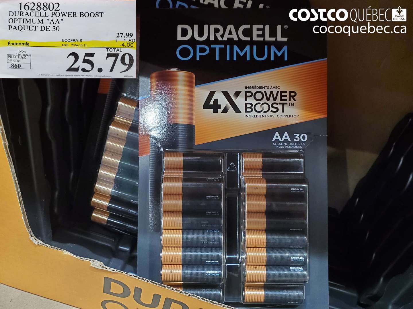 1628802 DURACELL POWER BOOST OPTIMUM 