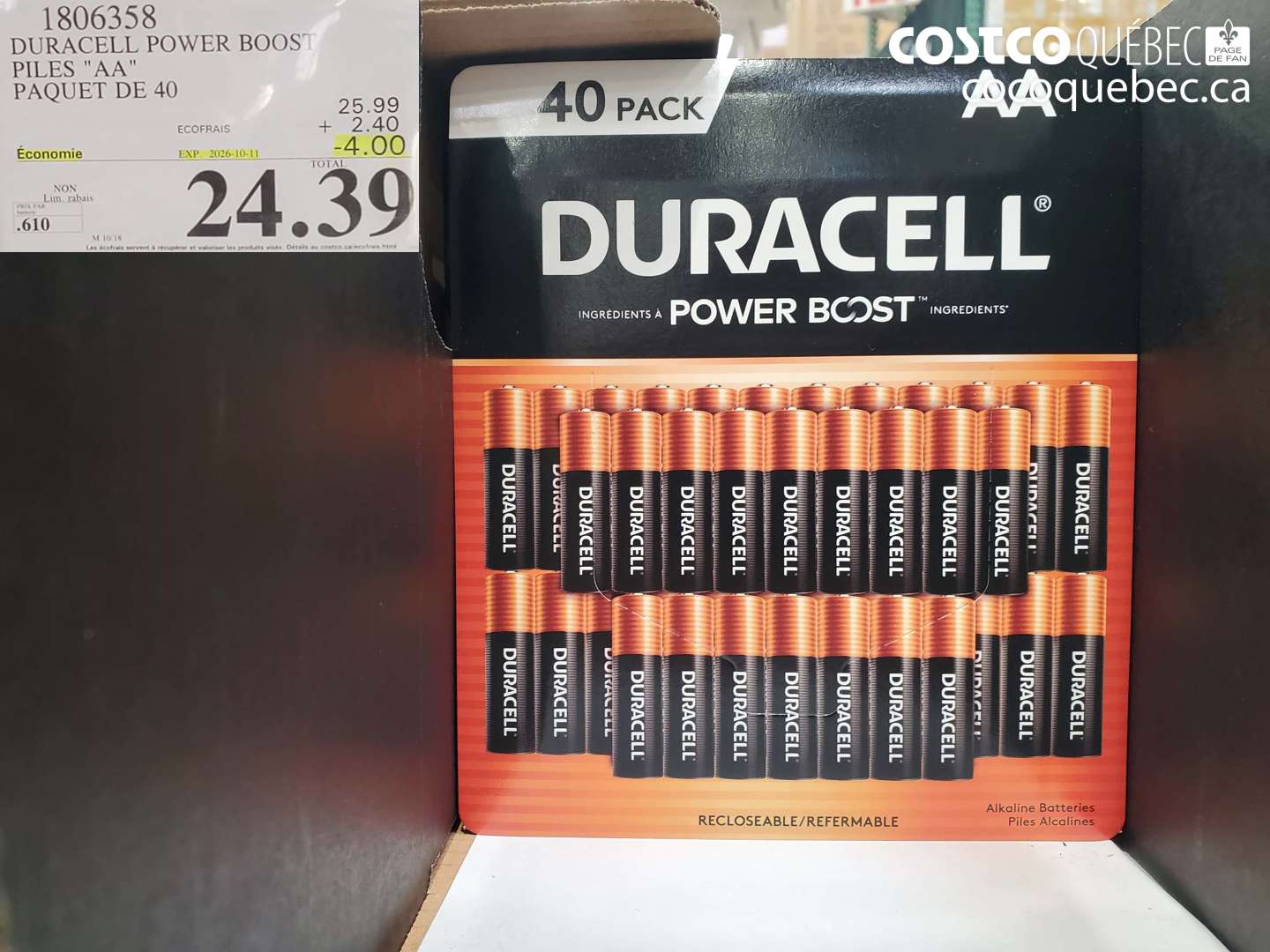 1806358 DURACELL POWER BOOST PILES 