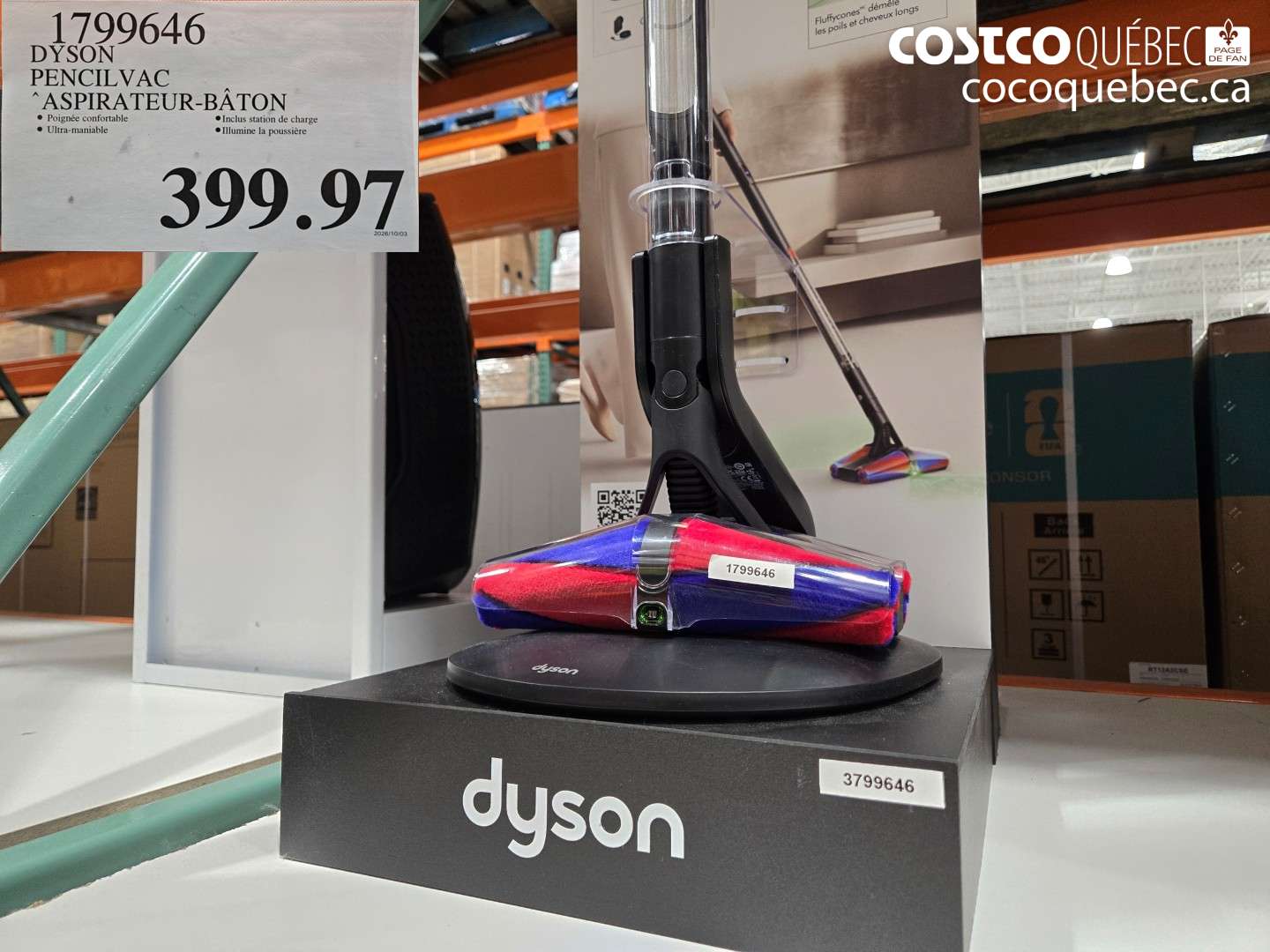 1799646 DYSON PENCILVAC ASPIRATEUR-BÂTON $399.97