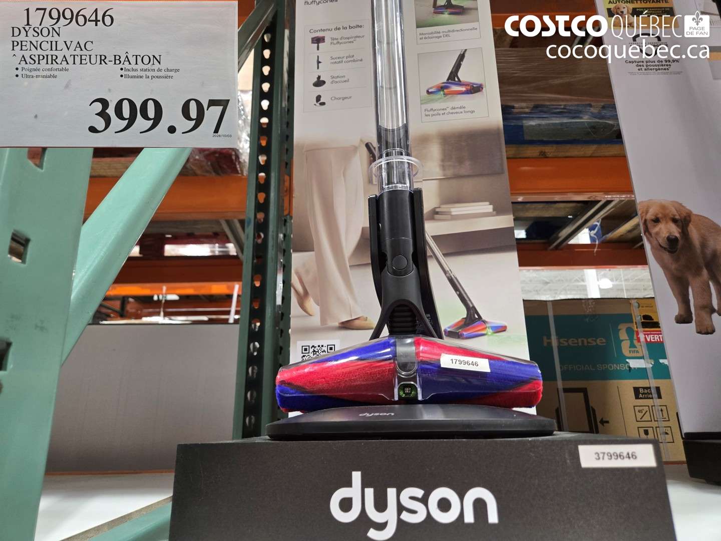 1799646 DYSON PENCILVAC ASPIRATEUR-BÂTON $399.97