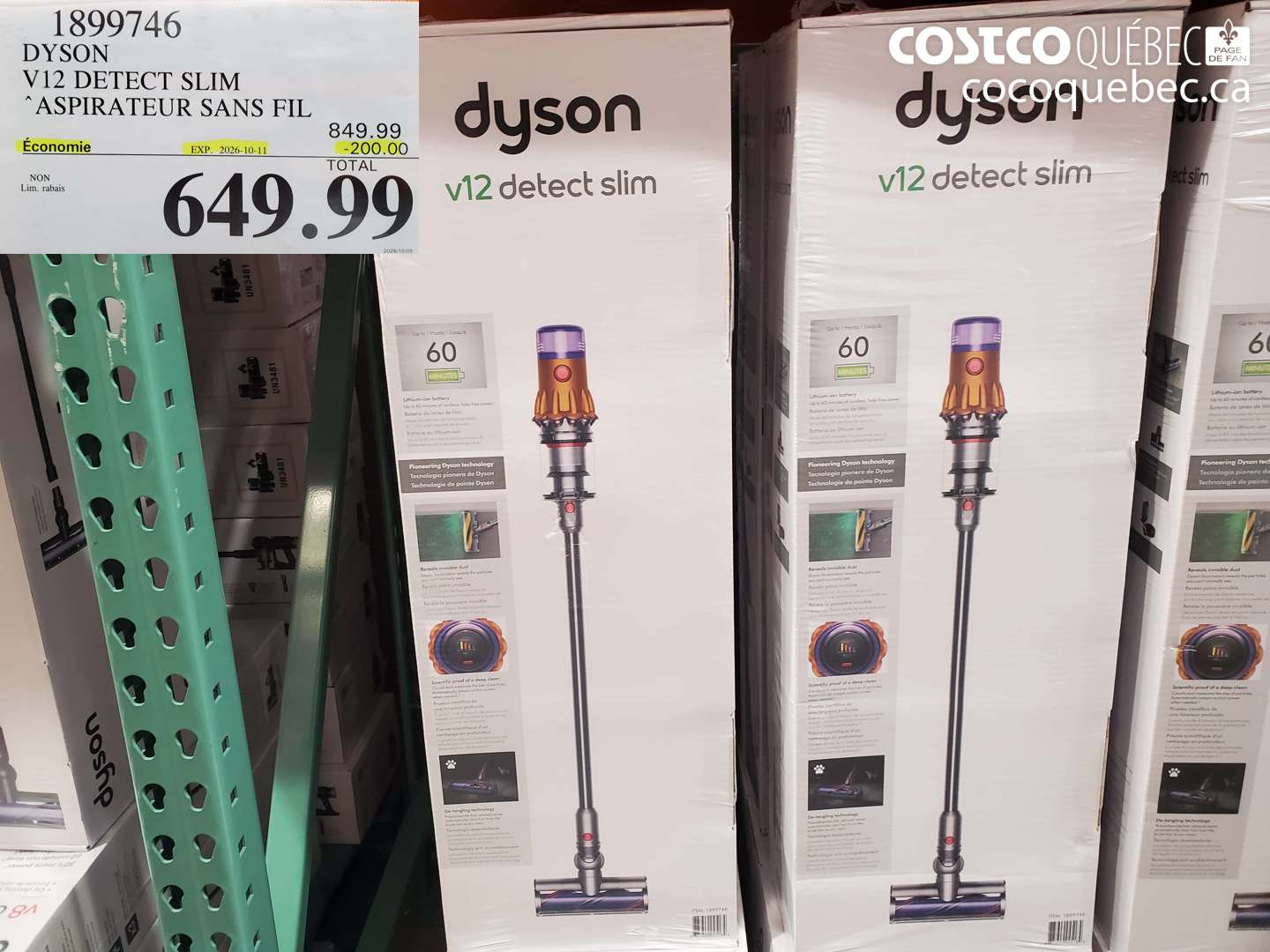 1899746 DYSON V12 DETECT SLIM ($200.00 INSTANT SAVINGS EXPIRES ON 2026-10-11) $649.99
