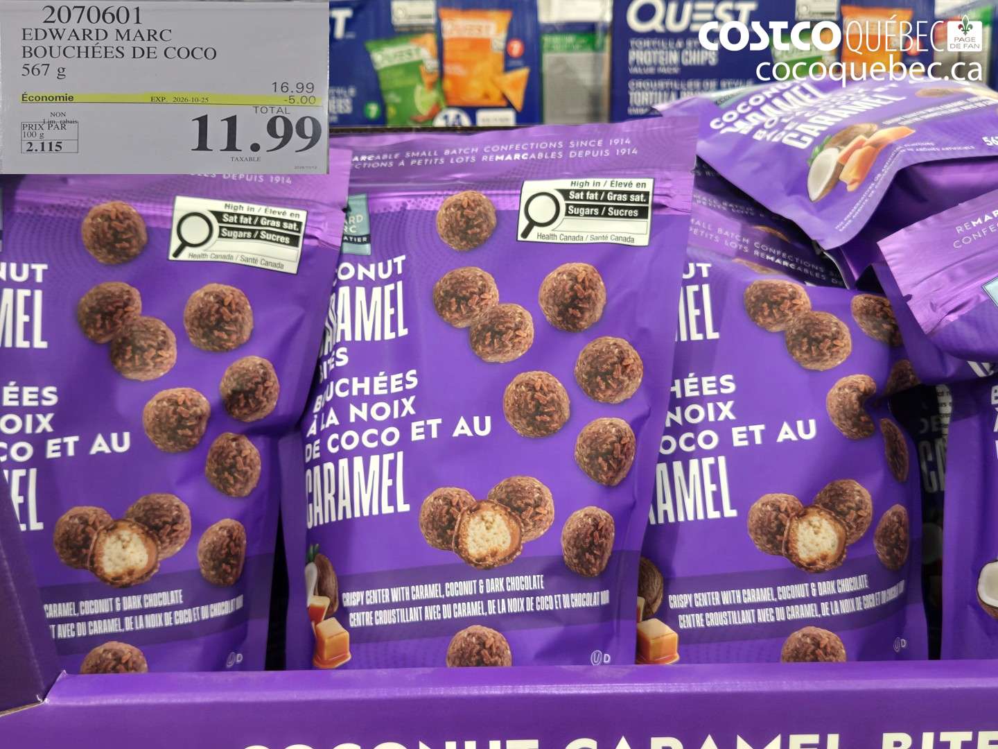2070601 EDWARD MARC BOUCHÉES DE COCO ($5.00 INSTANT SAVINGS EXPIRES ON 2026-10-25) $11.99