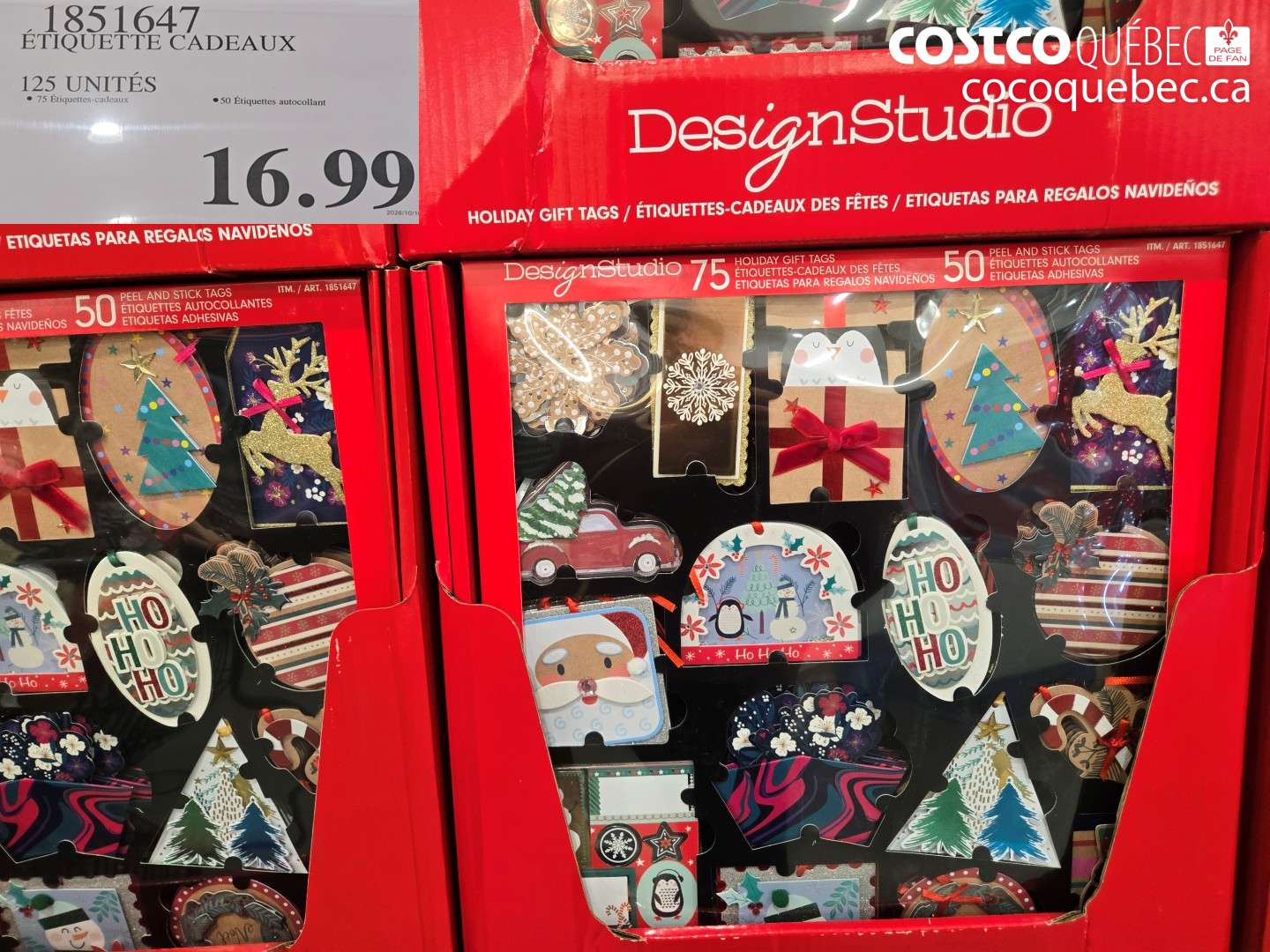 1851647 ETIQUETTE CADEAUX $16.99