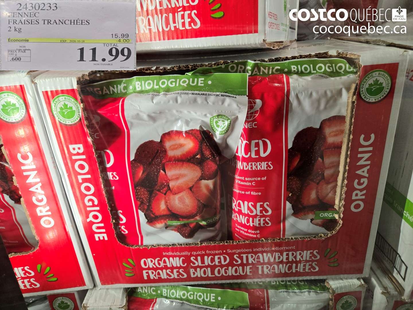 2430233 FENNEC FRAISES TRANCHÉES ($4.00 INSTANT SAVINGS EXPIRES ON 2026-10-18) $11.99