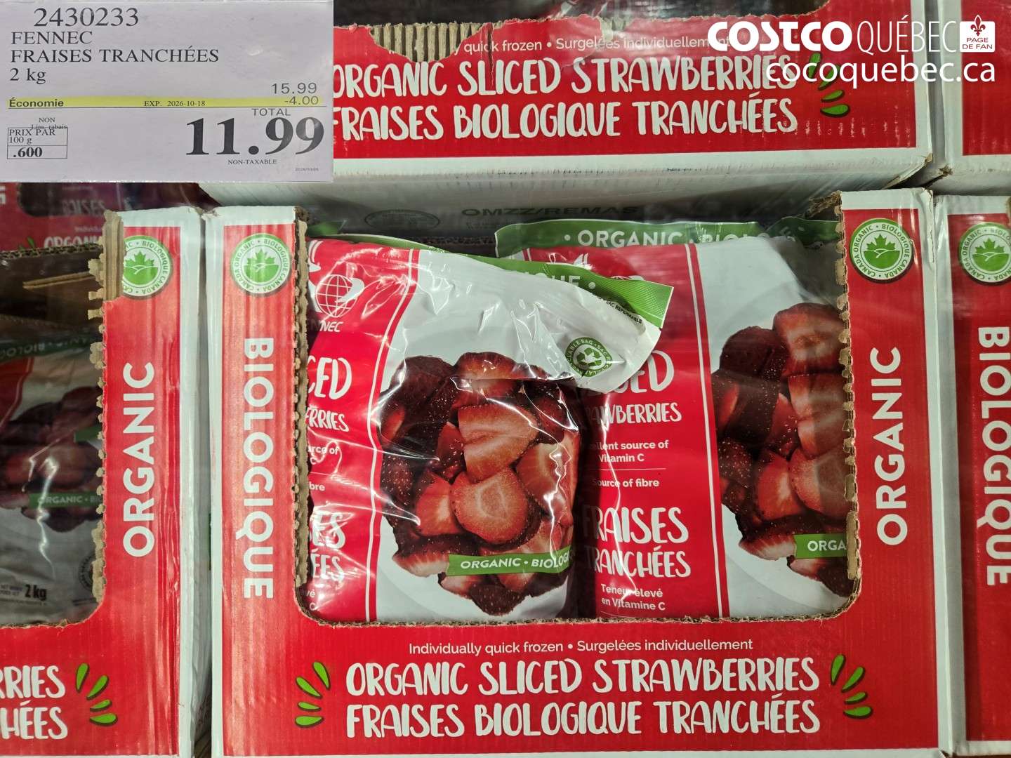 2430233 FENNEC FRAISES TRANCHÉES ($4.00 INSTANT SAVINGS EXPIRES ON 2026-10-18) $11.99