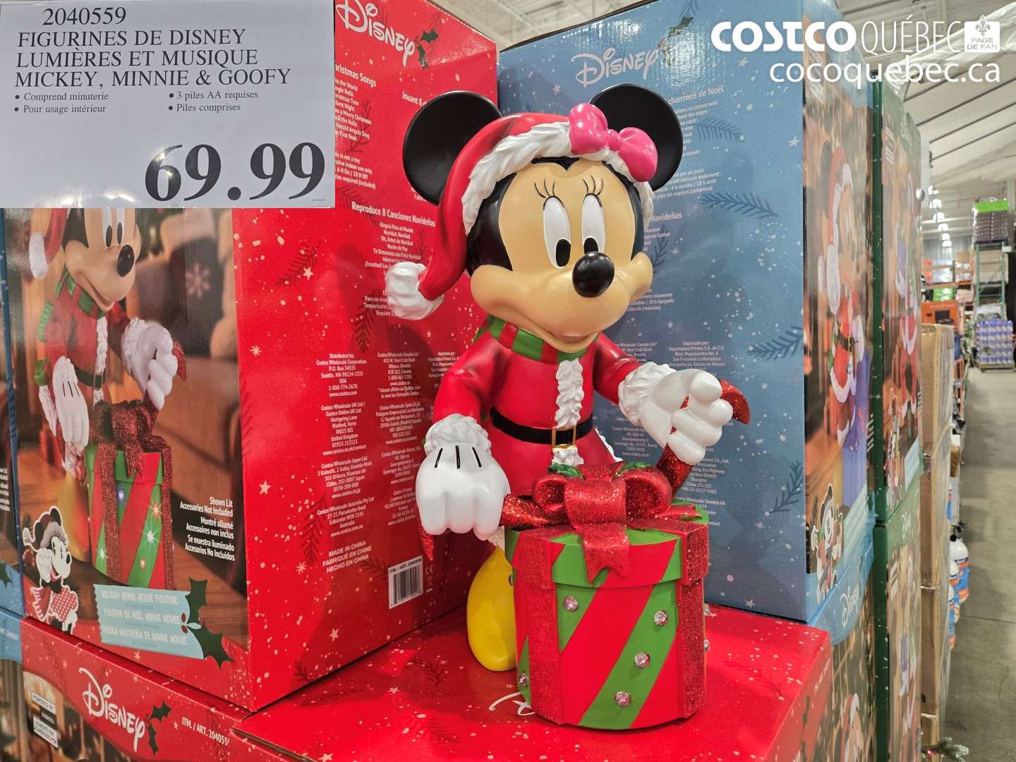 2040559 FIGURINES DE DISNEY LUMIÈRES ET MUSIQUE MICKEY, MINNIE & GOOFY $69.99