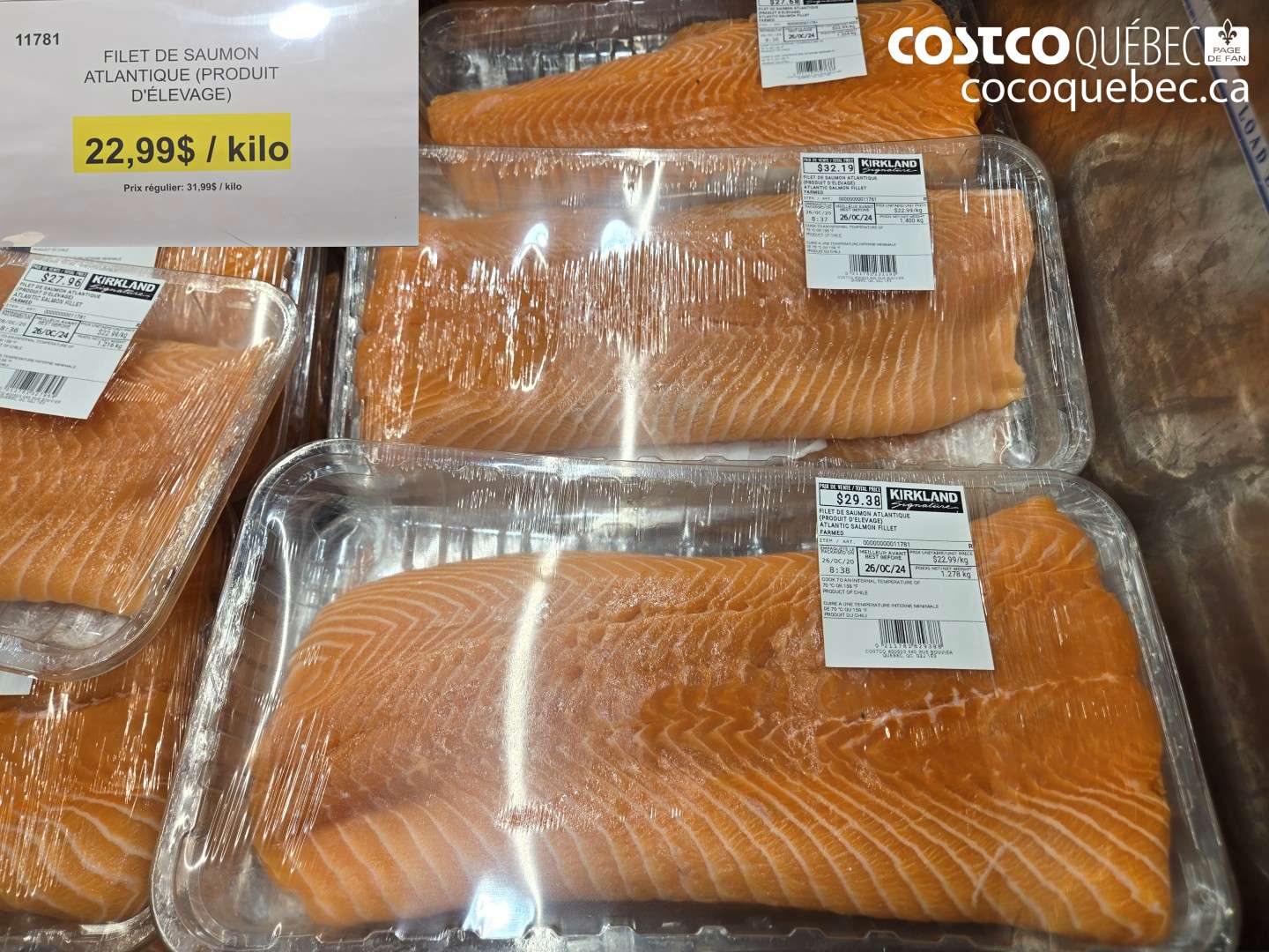 11781 FILET DE SAUMON ATLANTIQUE (PRODUIT D'ÉLEVAGE) $22.99