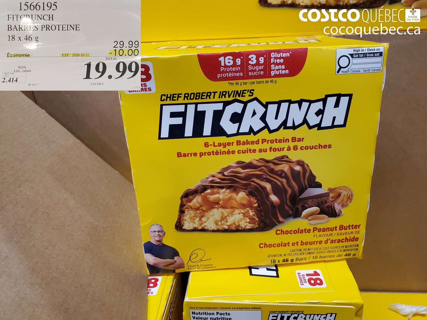 1566195 FITCRUNCH BARRES PROTEINE ($10.00 INSTANT SAVINGS EXPIRES ON 2026-10-11) $19.99