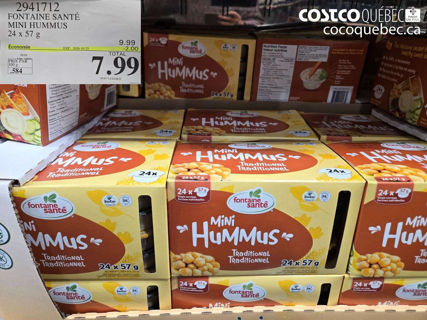 2941712 FONTAINE SANTÉ MINI HUMMUS ($2.00 INSTANT SAVINGS EXPIRES ON 2026-10-25) $7.99