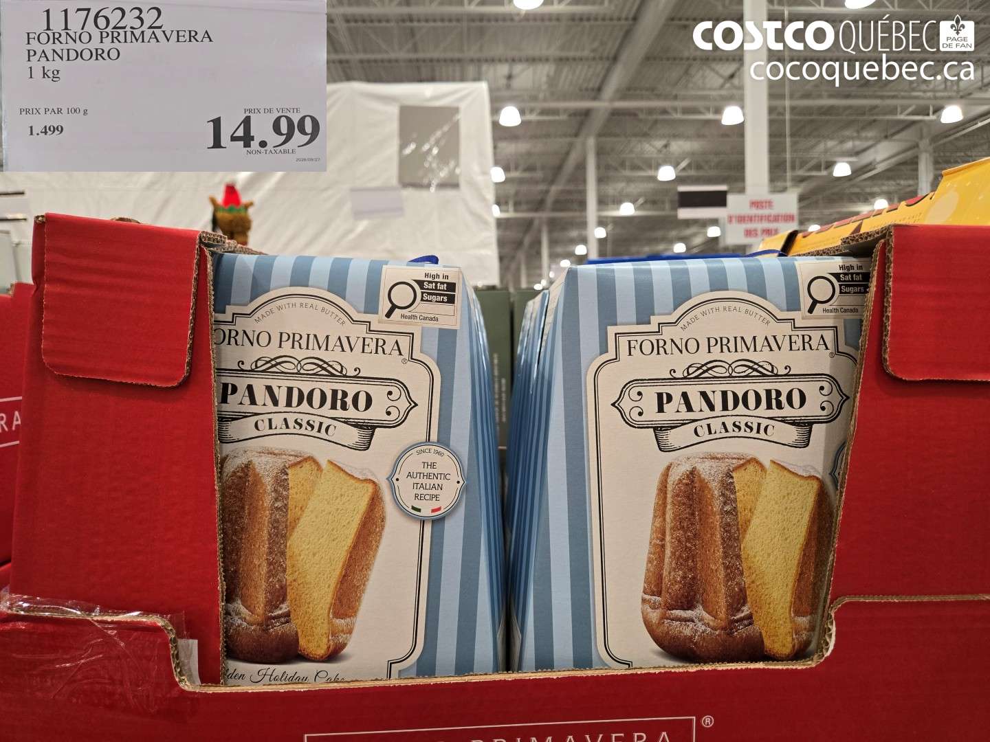 1176232 FORNO PRIMAVERA PANDORO $14.99