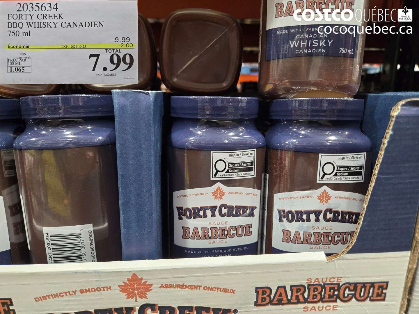 2035634 FORTY CREEK BBQ WHISKY CANADIEN ($2.00 INSTANT SAVINGS EXPIRES ON 2026-10-25) $7.99